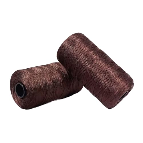 Polyester Macrame Cord 3mm 100g Flach Makramee Projekt Buntes Polyester Garn Handarbeit für Handtaschen Einkaufstaschen Sonnenhüte Schuhe DIY Handwerk Dekoratives Projekt 2PCS col-10 von WOLTHID