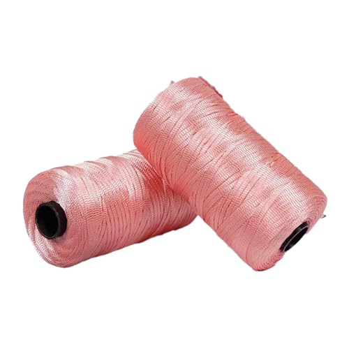 Polyester Macrame Cord 3mm 100g Flach Makramee Projekt Buntes Polyester Garn Handarbeit für Handtaschen Einkaufstaschen Sonnenhüte Schuhe DIY Handwerk Dekoratives Projekt 2PCS col-9 von WOLTHID