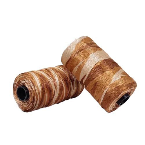 Polyester Macrame Cord 3mm 100g Flach Makramee Projekt Buntes Polyester Garn Handgemacht für Handtaschen Einkaufstaschen Sonnenhüte Schuhe DIY Handwerk Dekoratives Projekt 2PCS col-29 von WOLTHID