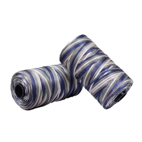 Polyester Macrame Cord 3mm 100g Flach Makramee Projekt Buntes Polyestergarn Handarbeit für Handtaschen Einkaufstaschen Sonnenhüte Schuhe DIY Handwerk Dekoratives Projekt 4PCS col-25 von WOLTHID