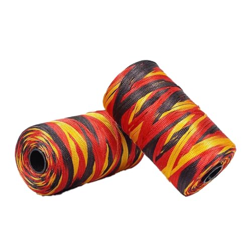 Polyester Macrame Cord 3mm 100g Flach Makramee Projekt Buntes Polyestergarn Handarbeit für Handtaschen Einkaufstaschen Sonnenhüte Schuhe DIY Handwerk Dekoratives Projekt 5PCS col-28 von WOLTHID