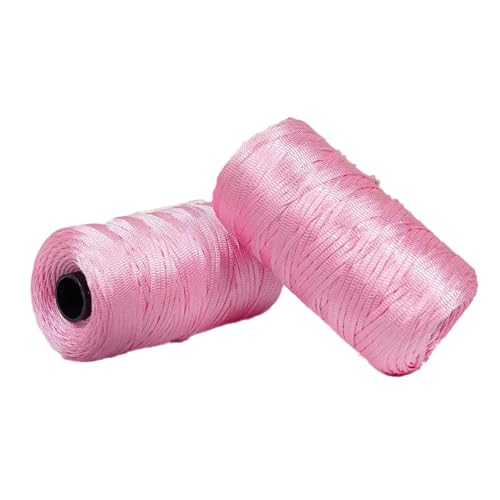 Polyester Macrame Cord 3mm 100g Flach Makramee Projekt Buntes Polyestergarn Handgemacht für Handtaschen Einkaufstaschen Sonnenhüte Schuhe DIY Handwerk Dekoratives Projekt 2PCS col-34 von WOLTHID