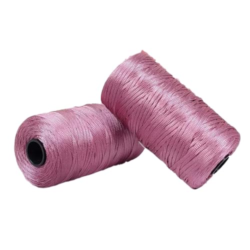 Polyester Macrame Cord 3mm 100g Flach Makramee Projekt Buntes Polyestergarn Handgemacht für Handtaschen Einkaufstaschen Sonnenhüte Schuhe DIY Handwerk Dekoratives Projekt 4PCS col-8 von WOLTHID
