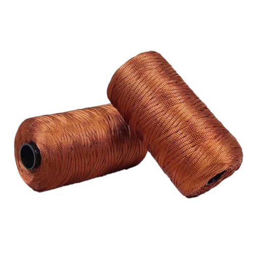 Polyester Macrame Cord 3mm 100g flaches Makramee Projekt buntes Polyestergarn handgefertigt für Handtaschen Einkaufstaschen Sonnenhüte Schuhe DIY Handwerk dekoratives Projekt 2PCS col-11 von WOLTHID