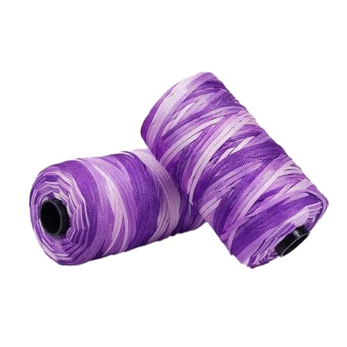 Polyester Macrame Cord 3mm 100g flaches Makramee Projekt buntes Polyestergarn handgefertigt für Handtaschen Einkaufstaschen Sonnenhüte Schuhe DIY Handwerk dekoratives Projekt 2PCS col-21 von WOLTHID