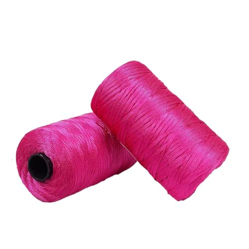 Polyester Macrame Cord 3mm 100g flaches Makramee Projekt buntes Polyestergarn handgefertigt für Handtaschen Einkaufstaschen Sonnenhüte Schuhe DIY Handwerk dekoratives Projekt 5PCS col-2 von WOLTHID