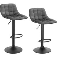 2er-Set Barhocker Küchenstuhl Barstuhl mit Rückenlehne und Einstellgriff, höhenverstellbar & 360° drehbar, Tresenhocker Bar Hocker aus hochwertigem 2er-Set Barhocker Küchenstuhl Barstuhl mit Rückenlehne und Einstellgriff, höhenverstellbar & 360° drehbar, Tresenhocker Bar Hocker aus hochwertigem von WOLTU
