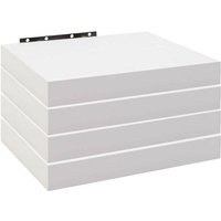 4er Set Wandregal Bücherregal Deko Wandablagen mdf Holz Hängeregal weiß 25x22.9x3.8cm - weiß - Woltu von WOLTU