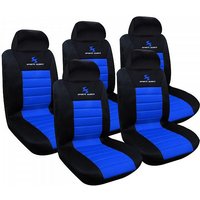 Woltu - 5er Sitzbezüge Auto Einzelsitzbezug universal Größe, Komplettset,Schwarz-Blau - Schwarz-Blau von WOLTU