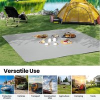 Abdeckplane Gewebeplane mit Ösen, 280 g/m² pe Schutzplane Gewebeplane , uv stabil reißfest Mehrzweck Abdeckung, für Gartenmöbel Holz Pool Trampolin von WOLTU