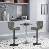 Barhocker 2er Set, Barstuhl Höhenverstellbar 360° Drehbar, Bistrostuhl ergonomisch, mit Rückenlehne Fußstütze, Drehhocker ergonomisch, Samt Barhocker 2er Set, Barstuhl Höhenverstellbar 360° Drehbar, Bistrostuhl ergonomisch, mit Rückenlehne Fußstütze, Drehhocker ergonomisch, Samt von WOLTU