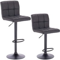 Barhocker 2er Set Barstuhl Tresenhocker Bistrohocker Designer Hocker mit Rückenlehne, Kunstleder in Antiklederoptik höhenverstellbar drehbar Stahl von WOLTU