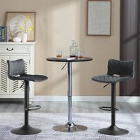 Woltu - Barhocker 2er Set Barstuhl mit Rückenlehne Fußstütze Höhenverstellbar Samt Gepolsterter 360° Drehbar für Küche Theke Bar Dunkelgrau Woltu - Barhocker 2er Set Barstuhl mit Rückenlehne Fußstütze Höhenverstellbar Samt Gepolsterter 360° Drehbar für Küche Theke Bar Dunkelgrau von WOLTU