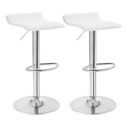 WOLTU Barhocker Design Drehstuhl Hocker Barstuhl Lounge Bar Hocker 2X Weiß BH11ws von WOLTU