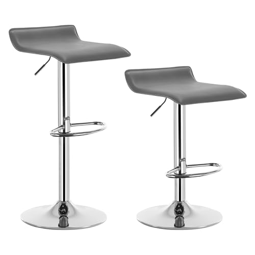 WOLTU Barhocker Design Drehstuhl Hocker Barstuhl Lounge Bar Stuhl 2X Grau BH11gr von WOLTU