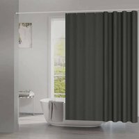 Duschvorhang Wasserdicht Anti-schimmel Badvorhang mit Duschvorhängeringen Badewanne Vorhang waschbar dunkelgrau - Woltu von WOLTU