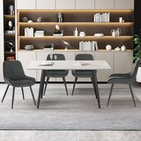 Esszimmerstühle 2er Set, Polsterstuhl Samt, Küchenstuhl gepolstert, Akzentstuhl für Wohnzimmer Schlafzimmer Küche, ergonomischer Stuhl mit von WOLTU