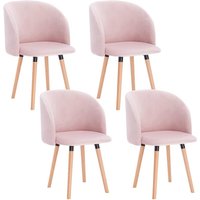 Esszimmerstühle 4er Set, Küchenstühle mit Armlehnen, Metallbeine, Küchenstuhl Wohnzimmerstuhl Polsterstuhl, Sitzfläche aus Samt, Gestell aus Esszimmerstühle 4er Set, Küchenstühle mit Armlehnen, Metallbeine, Küchenstuhl Wohnzimmerstuhl Polsterstuhl, Sitzfläche aus Samt, Gestell aus von WOLTU