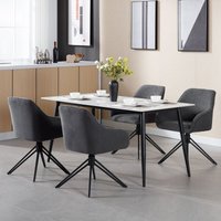 Esszimmerstühle 4er Set Armlehnstühle 360° drehbar Polsterstuhl Ergonomischer Stuhl mit Armlehnen Küchenstuhl für Esszimmer Wohnzimmer Lounge von WOLTU