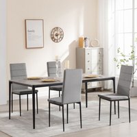 Woltu - Esszimmerstühle 4er Set Küchenstuhl Polsterstuhl mit hoher Rückenlehne Metallbeinen, Schminkstuhl Wohnzimmerstühle aus Samt, für Esszimmer von WOLTU