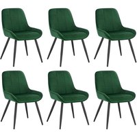 Esszimmerstühle 6er Set, Polsterstuhl Samt, Küchenstuhl gepolstert, Akzentstuhl für Wohnzimmer Schlafzimmer Küche, ergonomischer Stuhl mit Esszimmerstühle 6er Set, Polsterstuhl Samt, Küchenstuhl gepolstert, Akzentstuhl für Wohnzimmer Schlafzimmer Küche, ergonomischer Stuhl mit von WOLTU