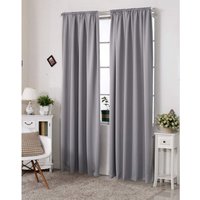 Thermovorhang kälteschutz Verdunklungsvorhang Blickdicht mit Kräuselband für Schiene, 250g/m² Schwere Wärmeisolierende Vorhänge Gardinen Wohnzimmer von WOLTU