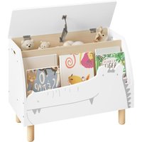 Kindersitzbank mit Stauraum 60x44x30 cm Sitzbank Spielzeugtruhe Spielzeugkiste für Kinder Spielkiste Bücher Spielzeug - Woltu von WOLTU
