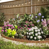 Rasenkante, Flexibler Holzzaun, Beeteinfassung Rollborder Gartenzaun Holz, Deko für Garten Blumenbeet, 203x20 cm, Dunkelbraun - Woltu Rasenkante, Flexibler Holzzaun, Beeteinfassung Rollborder Gartenzaun Holz, Deko für Garten Blumenbeet, 203x20 cm, Dunkelbraun - Woltu von WOLTU