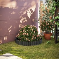 Rasenkante, Flexibler Holzzaun, Beeteinfassung Rollborder Gartenzaun Holz, Deko für Garten Blumenbeet, 203x35 cm, Anthrazit - Woltu Rasenkante, Flexibler Holzzaun, Beeteinfassung Rollborder Gartenzaun Holz, Deko für Garten Blumenbeet, 203x35 cm, Anthrazit - Woltu von WOLTU