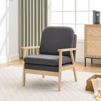 Woltu - Relaxsessel, Lesesessel Einzelsofa, Loungesessel mit Armlehnen Rückenlehne, Fernsehsessel aus Leinen Massivholz, für Wohnzimmer Schlafzimmer, Woltu - Relaxsessel, Lesesessel Einzelsofa, Loungesessel mit Armlehnen Rückenlehne, Fernsehsessel aus Leinen Massivholz, für Wohnzimmer Schlafzimmer, von WOLTU