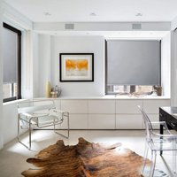 WOLTU Verdunklungsrollo ohne Bohren Grau, Thermorollo Klemmfix Fensterrollo Seitenzugrollo easyfix Verdunkelung Rollos Sichtschutz und Sonnenchutz, von WOLTU