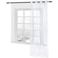 Vorhänge Gardinen mit Ösen Transparente Stores Gardinen aus Voile Durchsichtige Ösenvorhänge Fensterschal für Wohnzimmer Schlafzimmer Kinderzimmer, von WOLTU