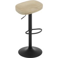 1x Barhocker, Höhenverstellbar 360° Drehbar, Hocker mit Sattelsitz Fußstütze, Drehhocker aus Massivholz Metall, Schminkhocker Arbeitshocker, Hell 1x Barhocker, Höhenverstellbar 360° Drehbar, Hocker mit Sattelsitz Fußstütze, Drehhocker aus Massivholz Metall, Schminkhocker Arbeitshocker, Hell von WOLTU