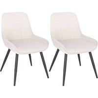 Esszimmerstühle 2er Set, Polsterstuhl Samt, Küchenstuhl gepolstert, Akzentstuhl für Wohnzimmer Schlafzimmer Küche, ergonomischer Stuhl mit von WOLTU