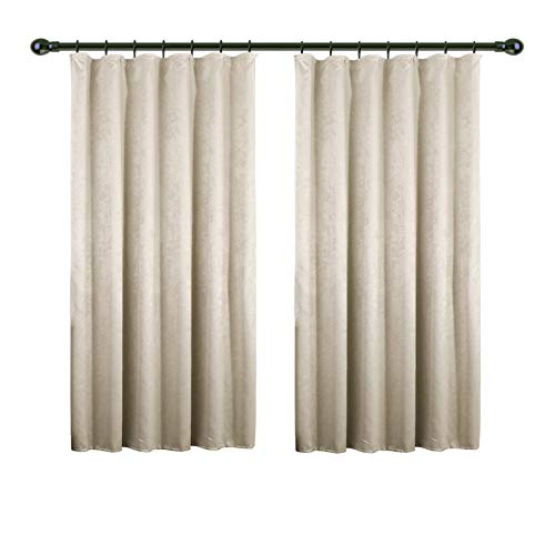 WOLTU 2er Set Gardinen Vorhänge Blickdicht mit Kräuselband, 250g/m² Schwere Verdunklungsvorhänge Thermovorhang Kälteschutz Damast Optik lichtdicht für Wohnzimmer Schlafzimmer, 135x175 cm Creme WOLTU 2er Set Gardinen Vorhänge Blickdicht mit Kräuselband, 250g/m² Schwere Verdunklungsvorhänge Thermovorhang Kälteschutz Damast Optik lichtdicht für Wohnzimmer Schlafzimmer, 135x175 cm Creme von WOLTU