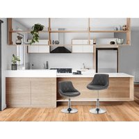 WOLTU 2er Set Verstellbarer Sitzhocker Stuhl Arbeitshocker Bürohocker Schminkhocker mit Rückenlehne aus Kunstleder und Metall höhenverstellbar von WOLTU
