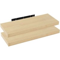 Woltu - 2er Set Wandregal Bücherregal Deko Wandablagen mdf Holz Hängeregal Gelb Eiche 80x22.9x3.8cm Woltu - 2er Set Wandregal Bücherregal Deko Wandablagen mdf Holz Hängeregal Gelb Eiche 80x22.9x3.8cm von WOLTU