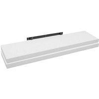 Woltu - 2er Set Wandregal Bücherregal Deko Wandablagen mdf Holz Hängeregal weiß 110x22.9x3.8cm von WOLTU