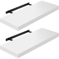 WOLTU 2er-Set Wandregal Wandboard freischwebend Schweberegal Holz Board weiß 80x22.9x3.8cm WOLTU 2er-Set Wandregal Wandboard freischwebend Schweberegal Holz Board weiß 80x22.9x3.8cm von WOLTU