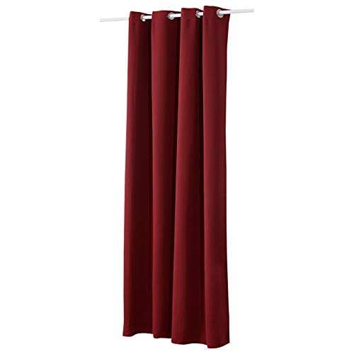 WOLTU Verdunklungsvorhang Blickdicht Gardinen mit Ösen Thermo Vorhang gegen Kälte und Hitze Ösenschal, 250g/m² Dicke Vorhänge Blackout Curtains Wohnzimmer Schlafzimmer, 135x225 cm Bordeaux (1 Stück) von WOLTU