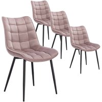 WOLTU 4 x Esszimmerstühle 4er Set Esszimmerstuhl Küchenstuhl Polsterstuhl Design Stuhl mit Rückenlehne, mit Sitzfläche aus Samt, Gestell aus Metall, WOLTU 4 x Esszimmerstühle 4er Set Esszimmerstuhl Küchenstuhl Polsterstuhl Design Stuhl mit Rückenlehne, mit Sitzfläche aus Samt, Gestell aus Metall, von WOLTU