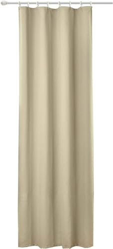 WOLTU Vorhang Blickdicht Gardinen mit Kräuselband für Schiene, Leichter & weicher Verdunklungsvorhang wärmeisolierend, Thermovorhang Kälteschutz für Wohnzimmer Schlafzimmer, 135x245 cm, Sand von WOLTU