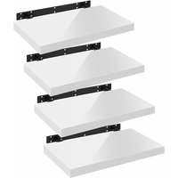 WOLTU 4er-Set Wandregal Wandboard freischwebend Schweberegal Holz Board weiß 40x22.9x3.8cm von WOLTU