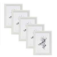 5er Set 20x30cm Bilderrahmen Artos Stil Holz Rahmen Fotogalerie Glasscheibe, weiß - Woltu von WOLTU
