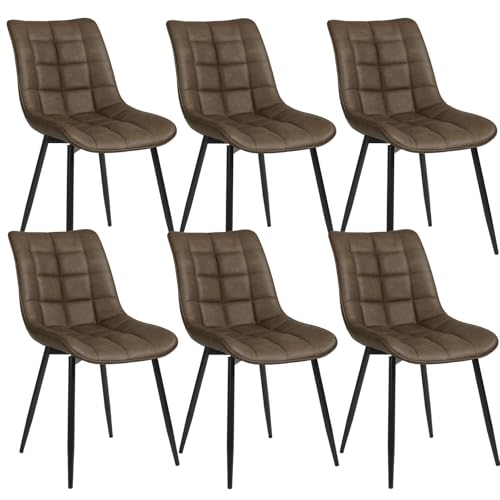 WOLTU Esszimmerstühle 6er Set Küchenstuhl Polsterstuhl Wohnzimmerstuhl Sessel mit Rückenlehne, Sitzfläche aus Kunstleder, Metallbeine, Antiklederoptik, Braun BH207br-6 WOLTU Esszimmerstühle 6er Set Küchenstuhl Polsterstuhl Wohnzimmerstuhl Sessel mit Rückenlehne, Sitzfläche aus Kunstleder, Metallbeine, Antiklederoptik, Braun BH207br-6 von WOLTU