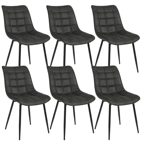 WOLTU Esszimmerstühle 6er Set Küchenstuhl Polsterstuhl Wohnzimmerstuhl Sessel mit Rückenlehne, Sitzfläche aus Stoffbezug, Metallbeine, Anthrazit BH247an-6 WOLTU Esszimmerstühle 6er Set Küchenstuhl Polsterstuhl Wohnzimmerstuhl Sessel mit Rückenlehne, Sitzfläche aus Stoffbezug, Metallbeine, Anthrazit BH247an-6 von WOLTU