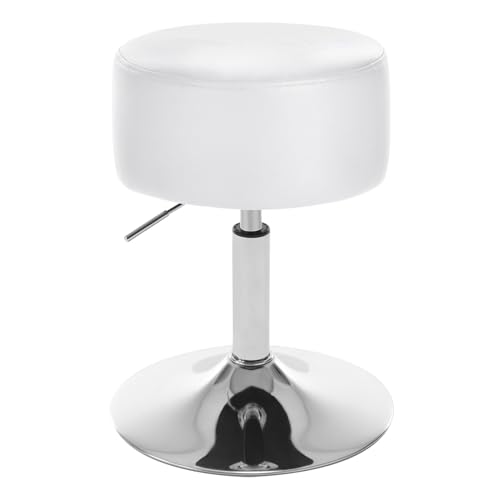 WOLTU Schminkhocker, Schminktisch Hocker, Barhocker rund, Design Hocker höhenverstellbar drehbar, Bürohocker Arbeitshocker Küchenhocker, gepolstert, Kunstleder, Weiß, BH14ws-1 WOLTU Schminkhocker, Schminktisch Hocker, Barhocker rund, Design Hocker höhenverstellbar drehbar, Bürohocker Arbeitshocker Küchenhocker, gepolstert, Kunstleder, Weiß, BH14ws-1 von WOLTU