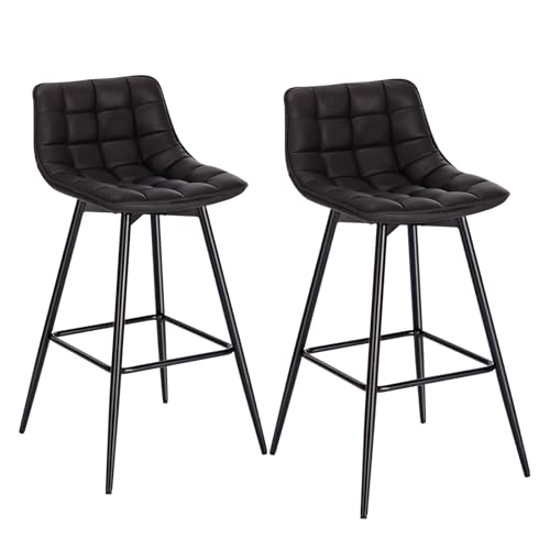 WOLTU Barhocker 2er Set Designer Barstuhl Hocker Tresenhocker Bistrohocker mit Fußstütze Kunstleder Metall Anthrazit WOLTU Barhocker 2er Set Designer Barstuhl Hocker Tresenhocker Bistrohocker mit Fußstütze Kunstleder Metall Anthrazit von WOLTU