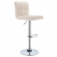 1 x Barhocker Barstuhl Tresenhocker Stuhl drehbar und höhenverstellbar Tresen Hocker Leinen Cremeweiß - Woltu 1 x Barhocker Barstuhl Tresenhocker Stuhl drehbar und höhenverstellbar Tresen Hocker Leinen Cremeweiß - Woltu von WOLTU