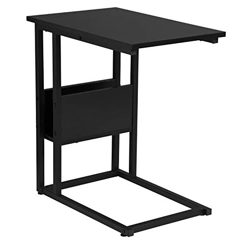 WOLTU Beistelltisch Kaffeetisch Couchtisch Sofatisch Nachttisch Betttisch Laptoptisch, Gestell aus Metall, Tischpltte aus Spanplatte, 55x36x59,5cm(BxTxH), Schwarz TS79sz von WOLTU